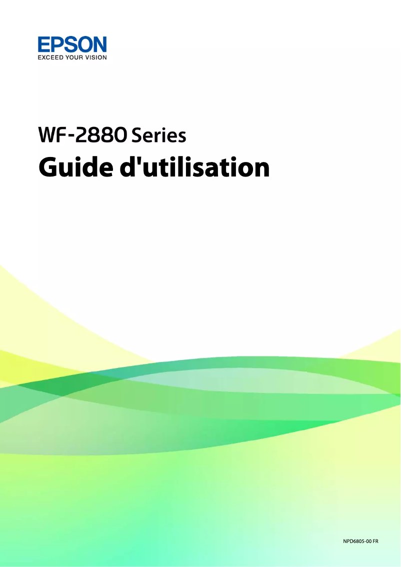 Page 1 de la notice Manuel utilisateur Epson Workforce WF-2880DWF