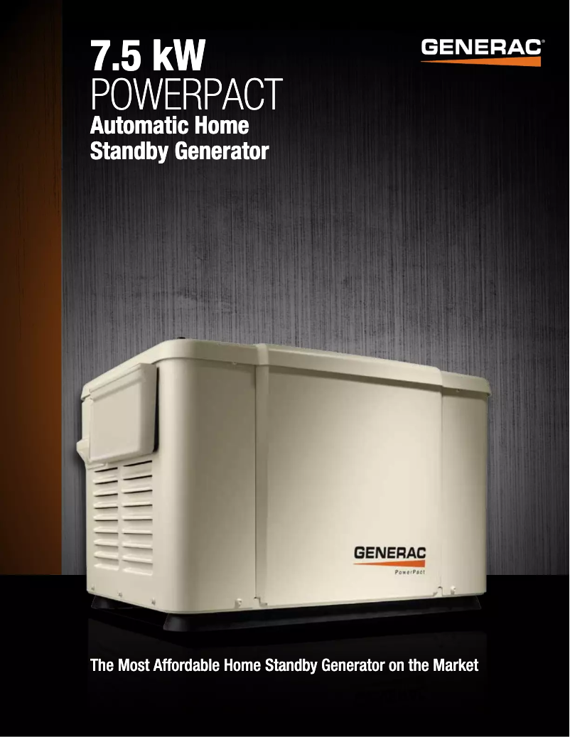 Page n°1 - Brochure Generac Powerpact 7KW