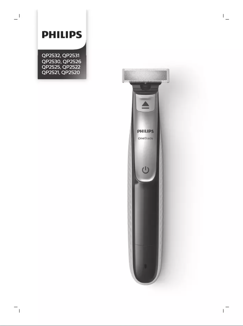 Image de la première page du manuel de l'appareil OneBlade QP2525