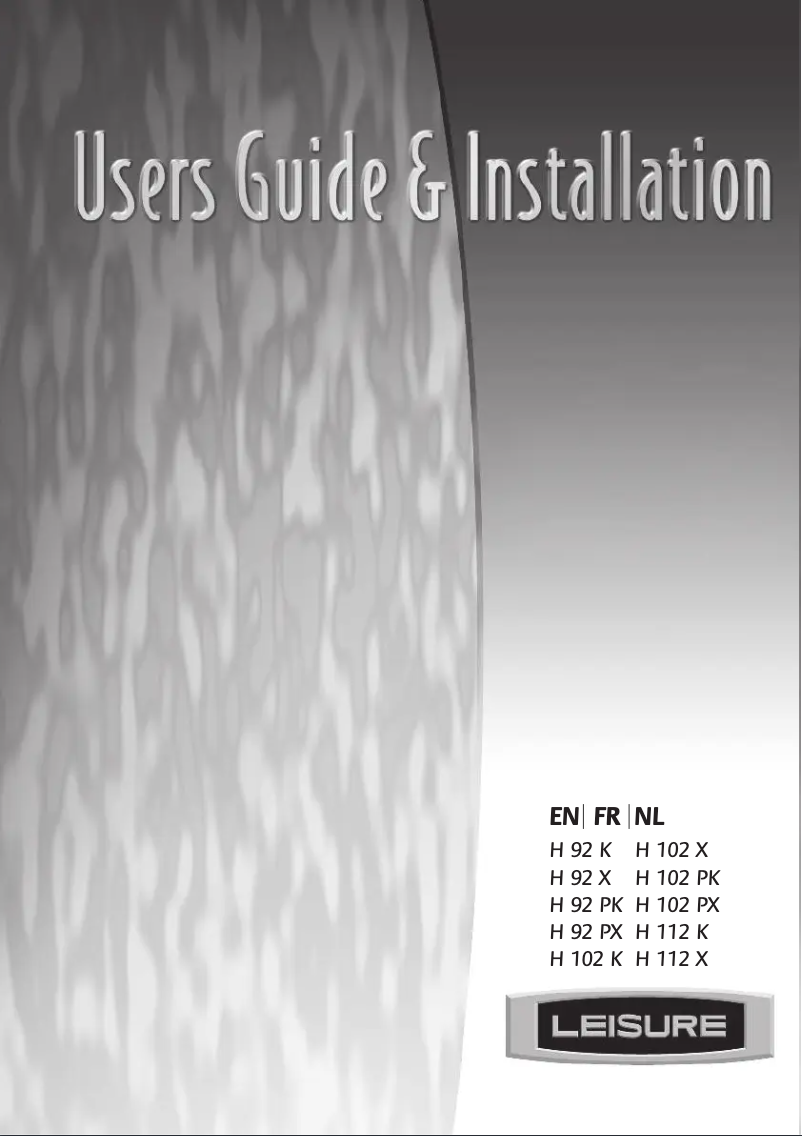 Page 1 of the manual User Manual Leisure H 92 K