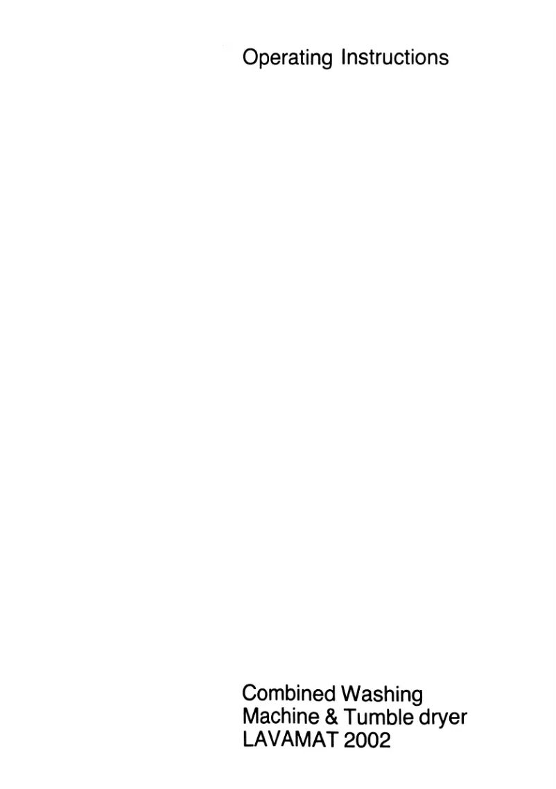 Page 1 de la notice Manuel utilisateur AEG Lavamat 2002