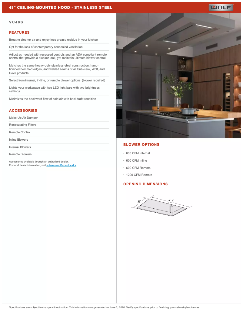 Page 1 de la notice Manuel utilisateur Wolf VC48S