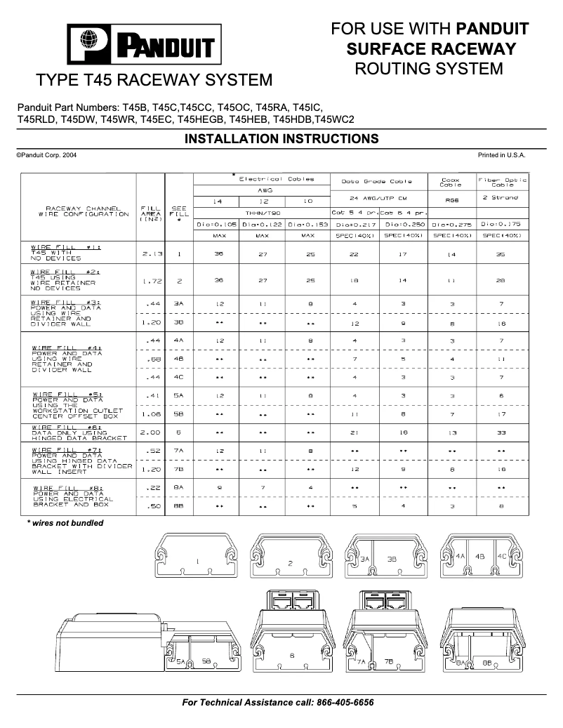 Page 1 de la notice Manuel utilisateur Panduit T45ICIW