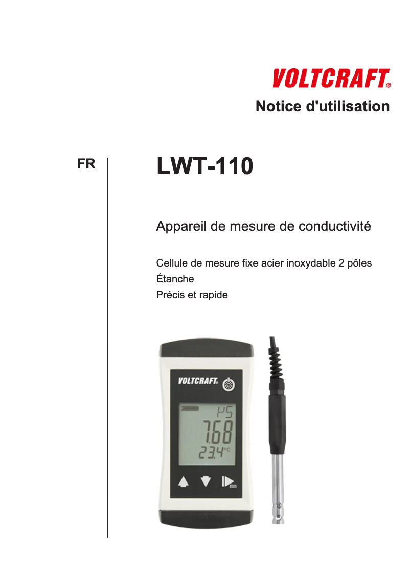 Image de la première page du manuel de l'appareil LWT-110