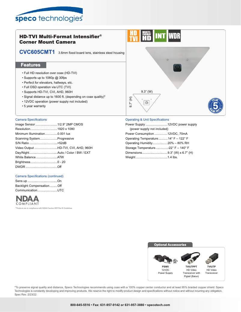 Image de la première page du manuel de l'appareil CVC605CMT1