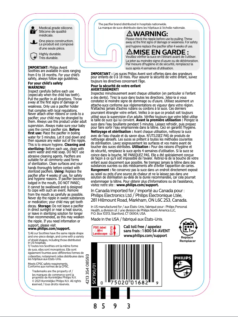 Página 1 del manual Manual de usuario Philips AVENT SCF190