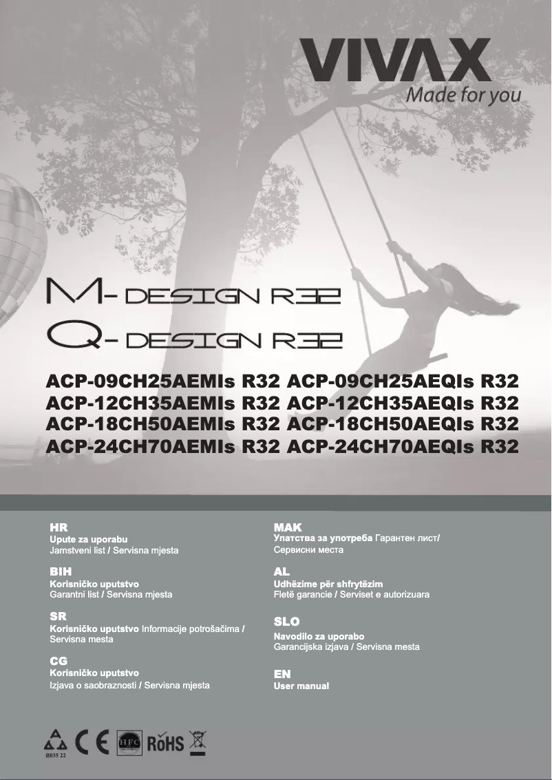 Page n°1 - Manuel utilisateur Vivax ACP-09CH25AEQIs R32