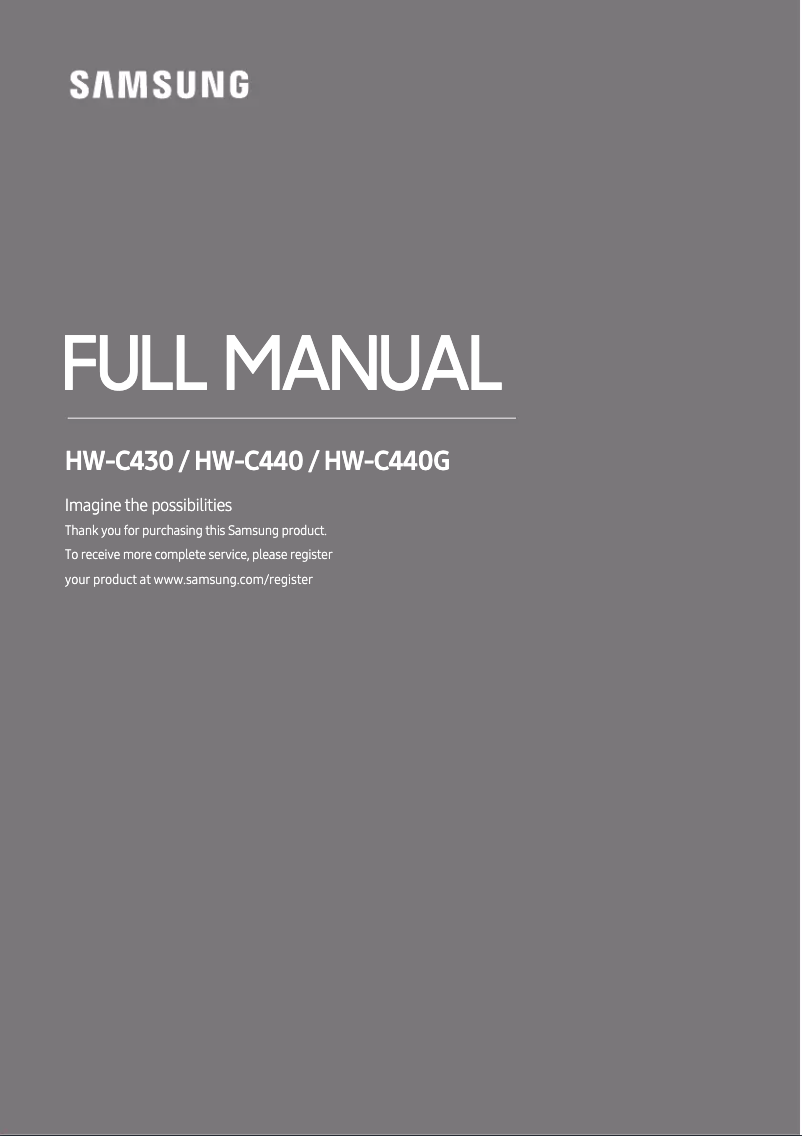 Image de la première page du manuel de l'appareil HW-C440