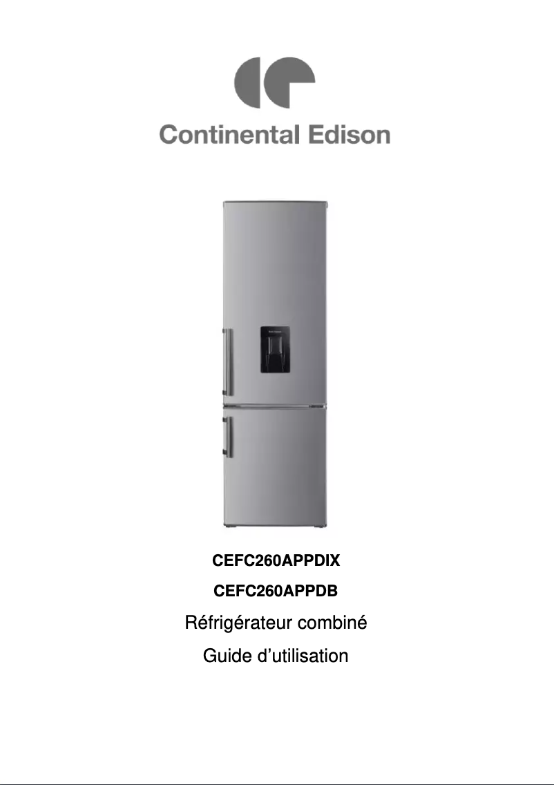 Image de la première page du manuel de l'appareil CEFC260APPDIX