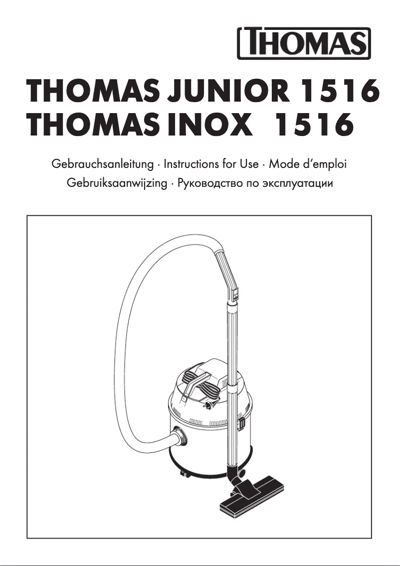 Page n°1 - Manuel utilisateur Thomas Junior 1516