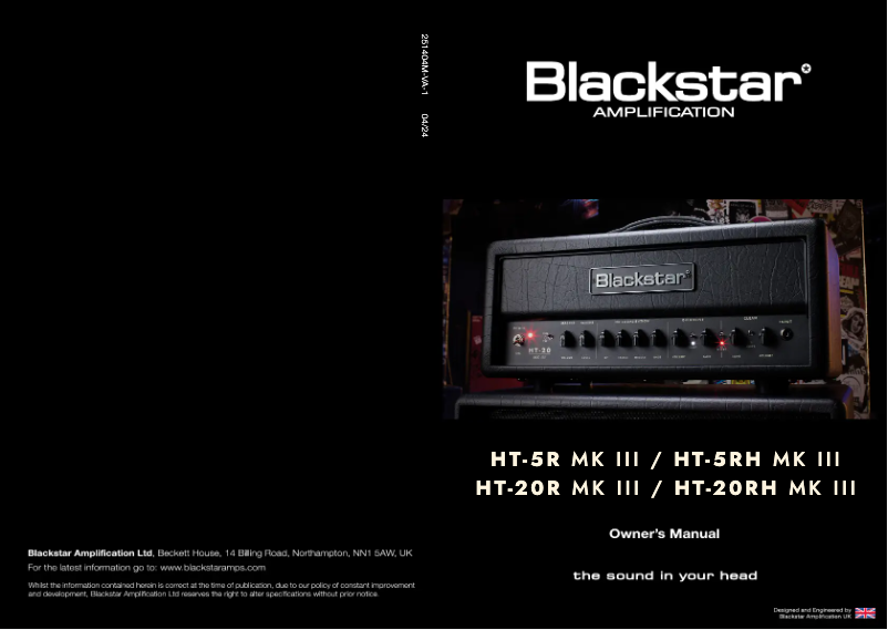 Page n°1 - Manuel utilisateur Blackstar HT-20R MK III