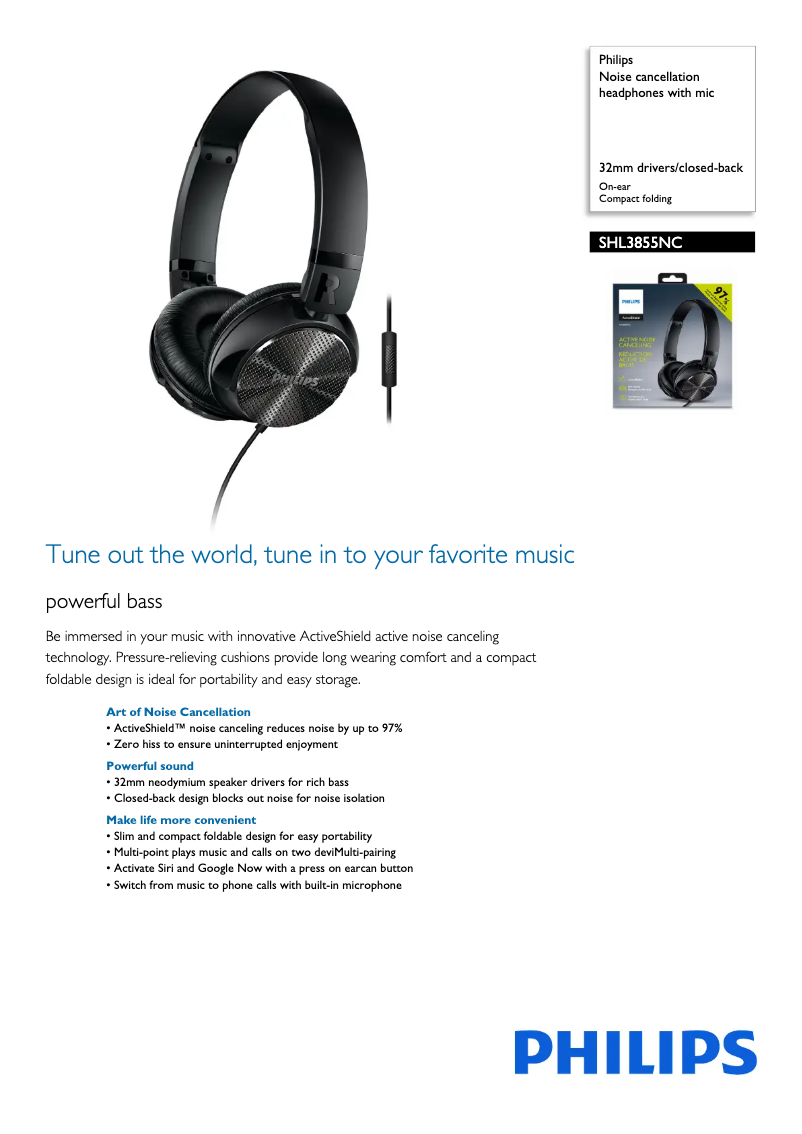 Image de la première page du manuel de l'appareil SHL3855NC