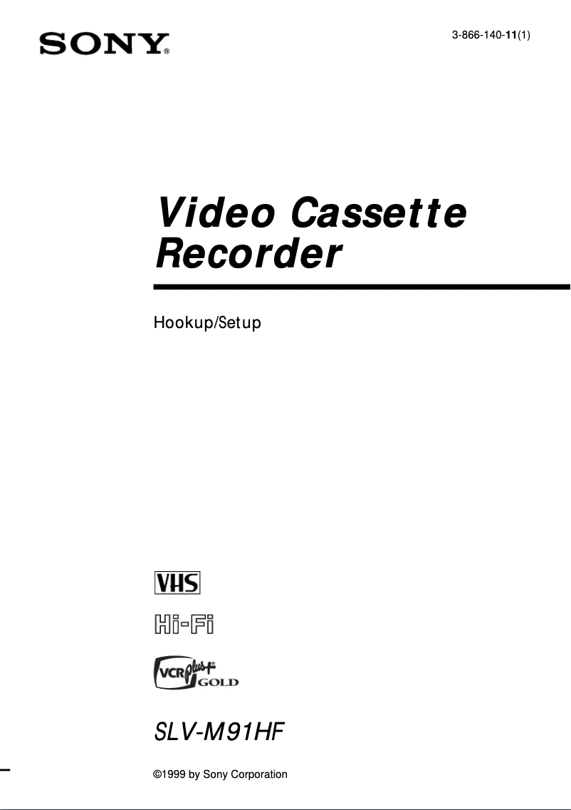 Page 1 de la notice Manuel utilisateur Sony SLV-M91HF