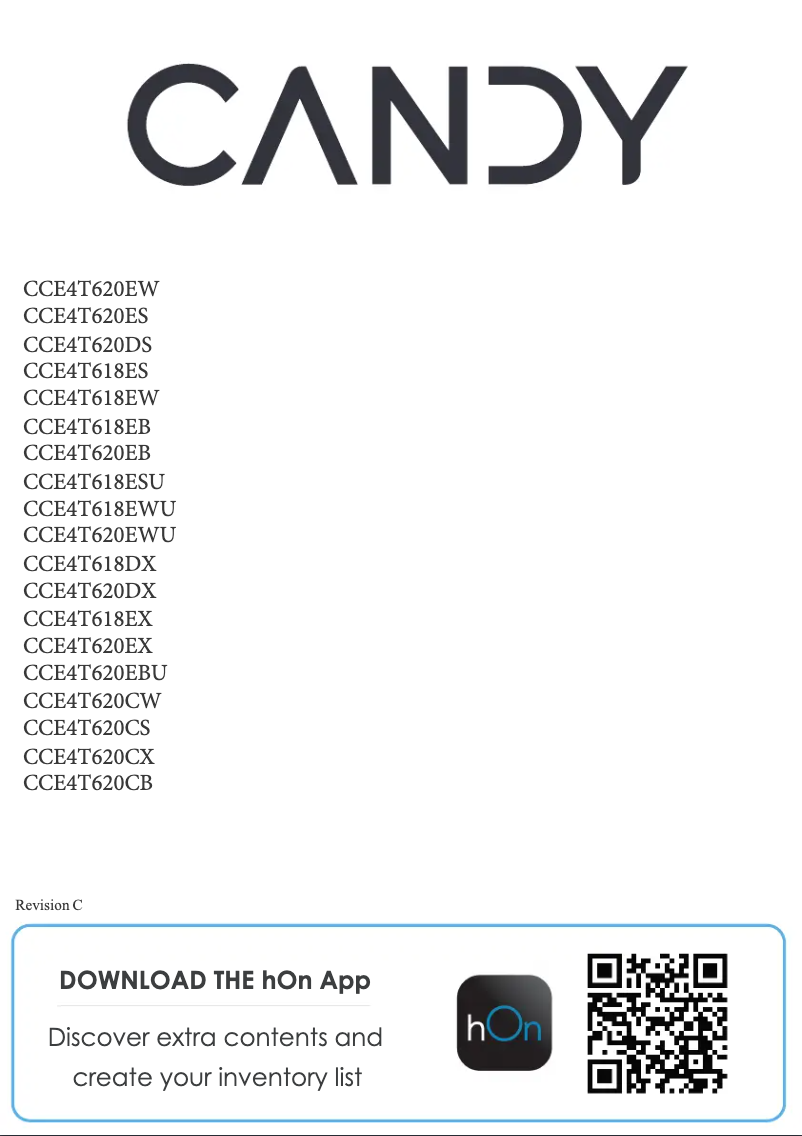 Page n°1 - Manuel utilisateur Candy CCE4T618DX