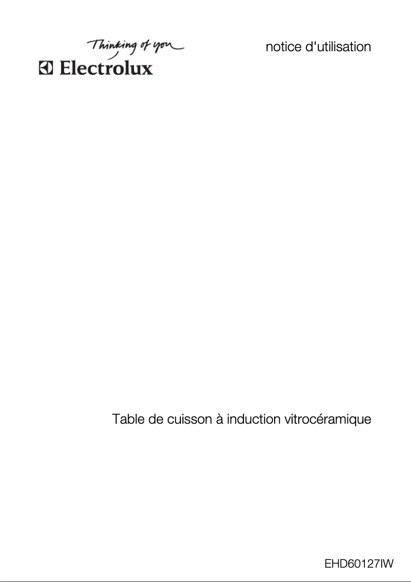 Page 1 de la notice Manuel utilisateur Electrolux EHD60127IW