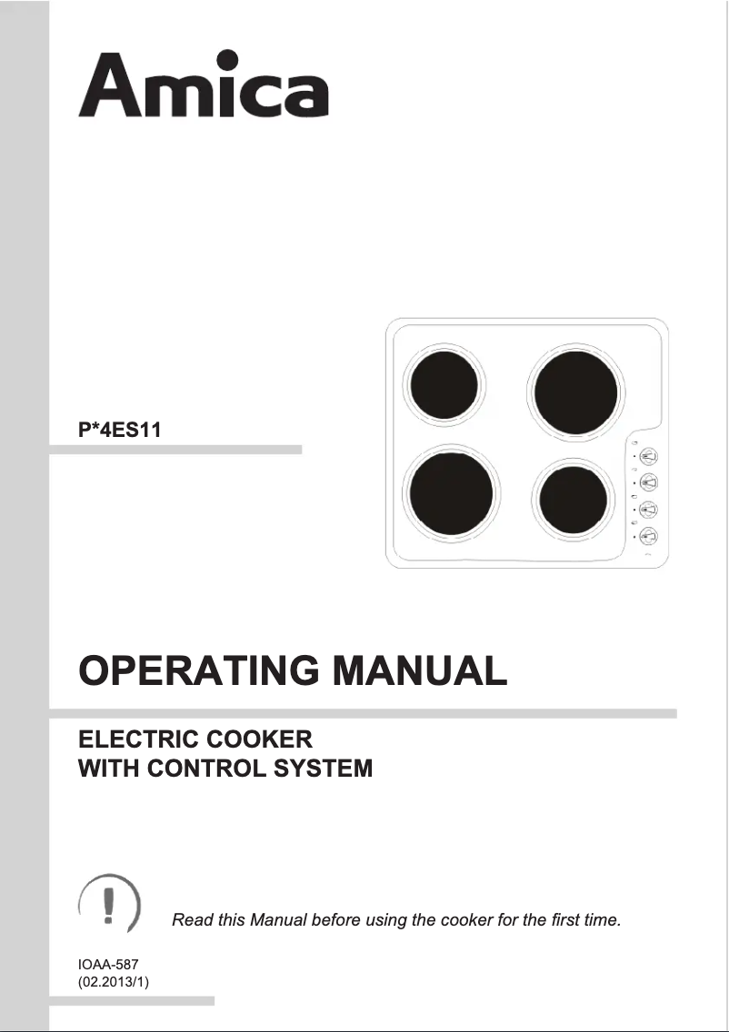 Image de la première page du manuel de l'appareil PG4ES11