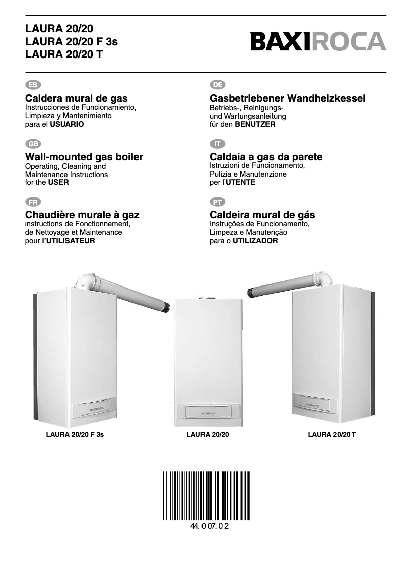 Image de la première page du manuel de l'appareil Laura 20/20 T