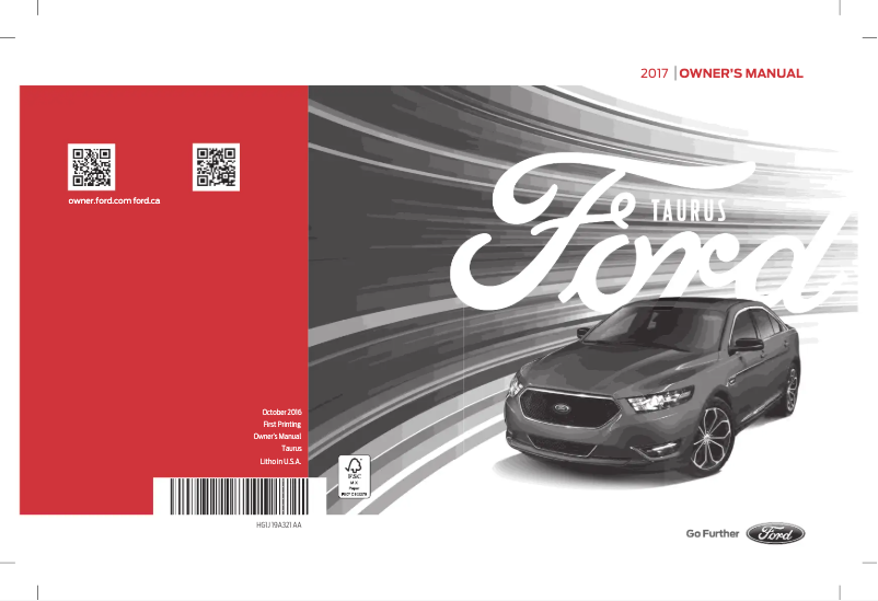 Page n°1 - Manuel utilisateur Ford Taurus (2017)