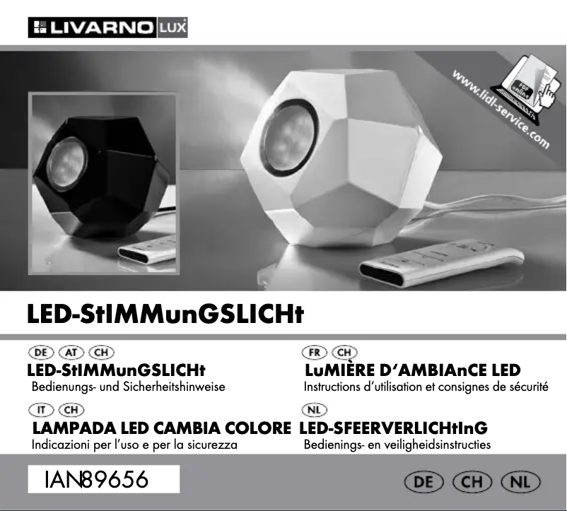 Page n°1 - Manuel utilisateur Livarno Lux XY-1500300-E