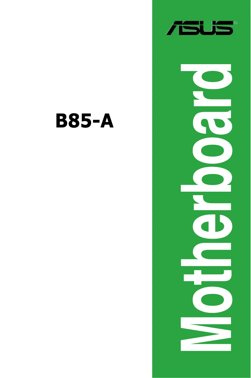 Page 1 de la notice Manuel utilisateur Asus B85-A