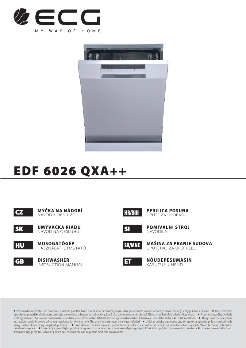 Image de la première page du manuel de l'appareil EDF 6026 QXA++