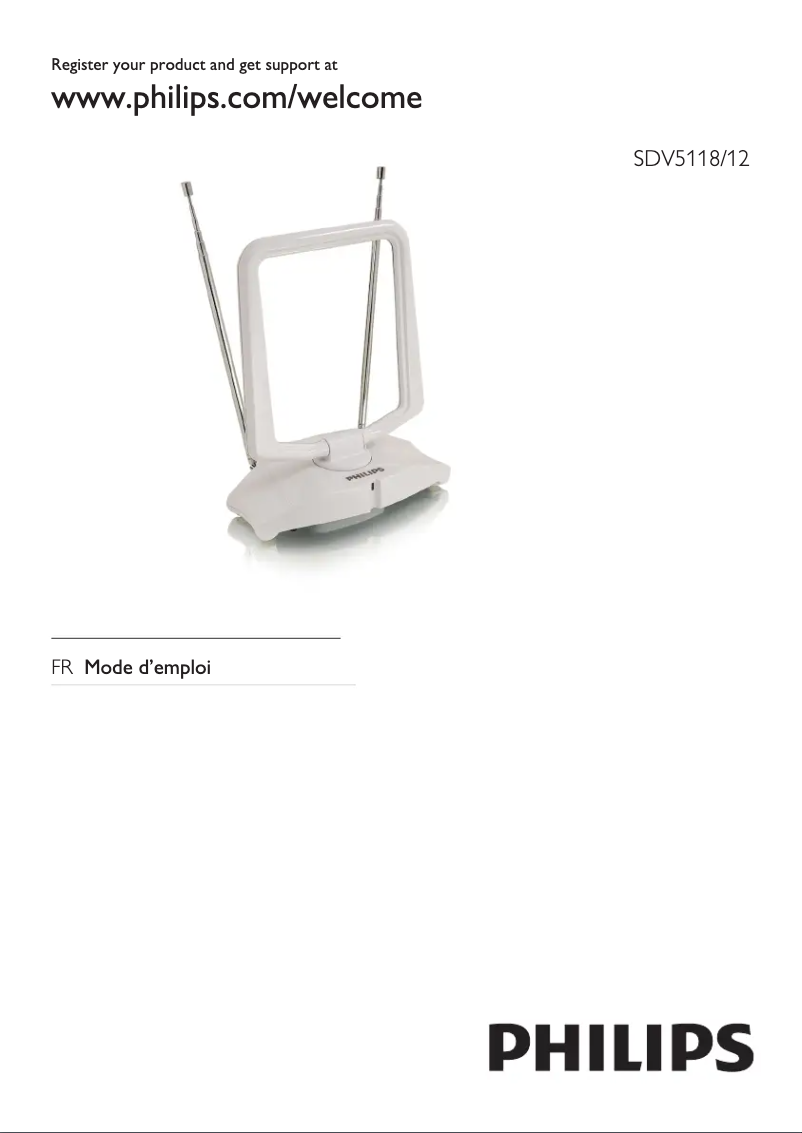 Page 1 de la notice Manuel utilisateur Philips SDV5118