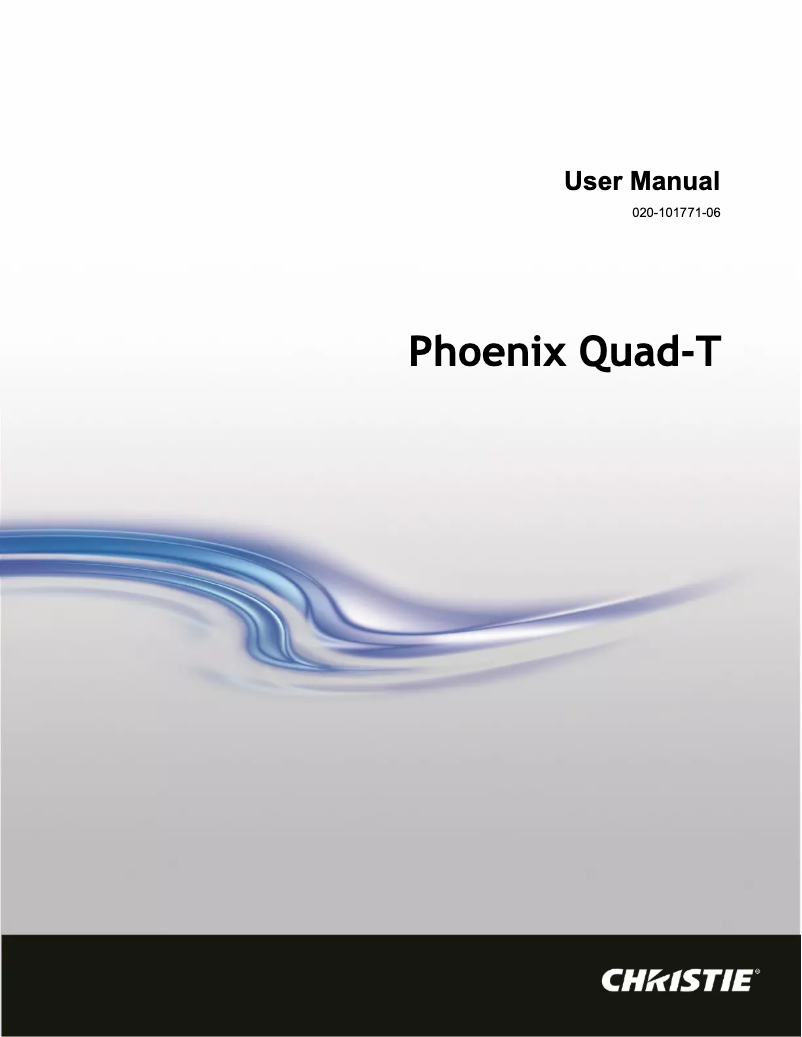 Page n°1 - Manuel utilisateur Christie Phoenix Quad-T Encoder