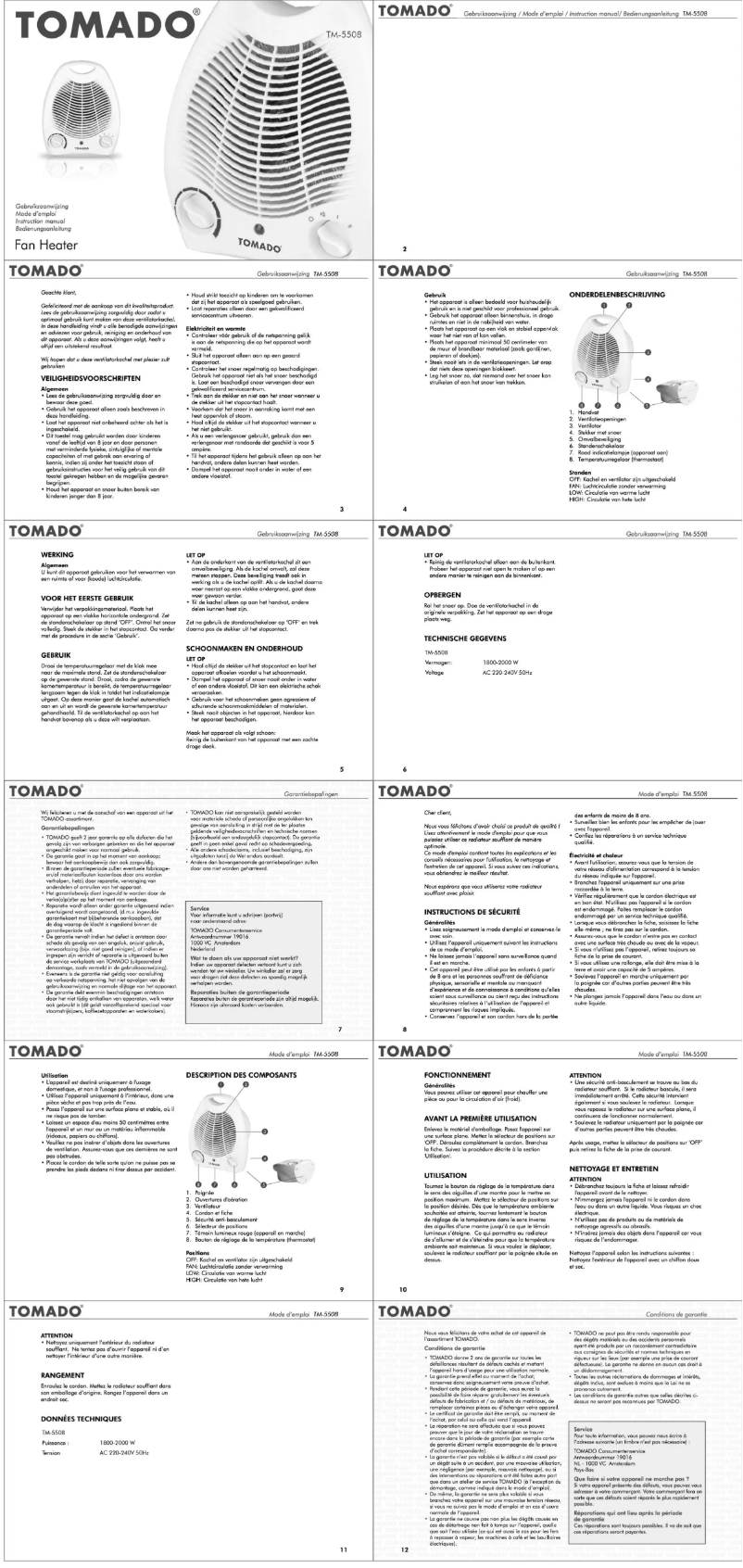 Image de la première page du manuel de l'appareil TM-5508
