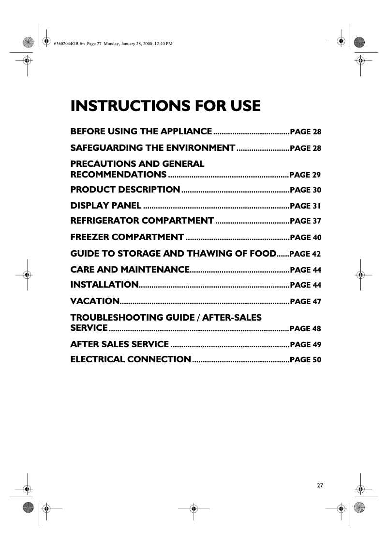 Image de la première page du manuel de l'appareil ARC 4440/PW