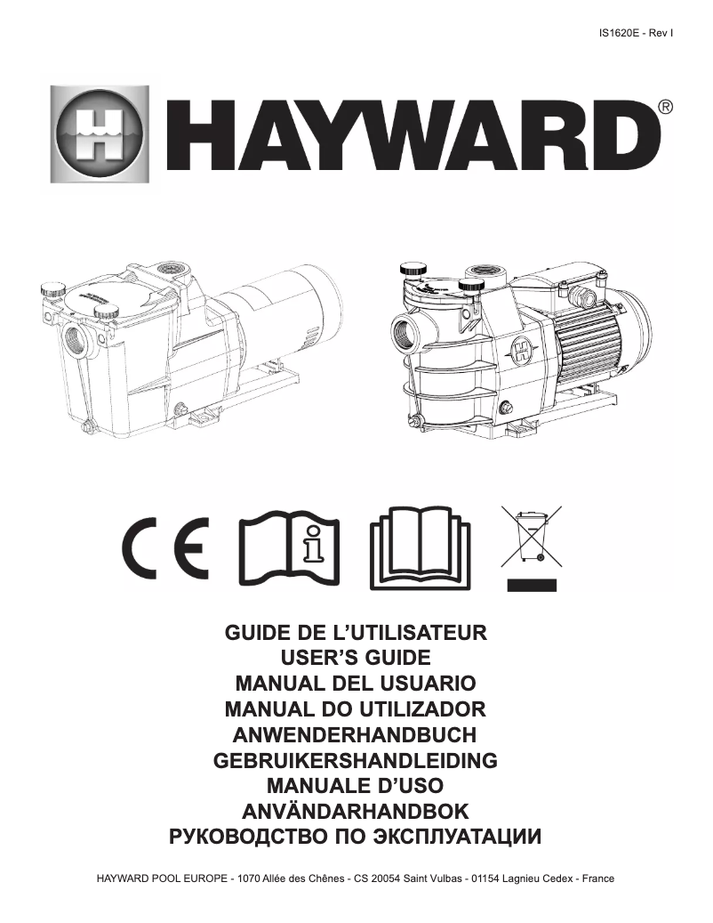 Page 1 de la notice Manuel utilisateur Hayward Super Pump
