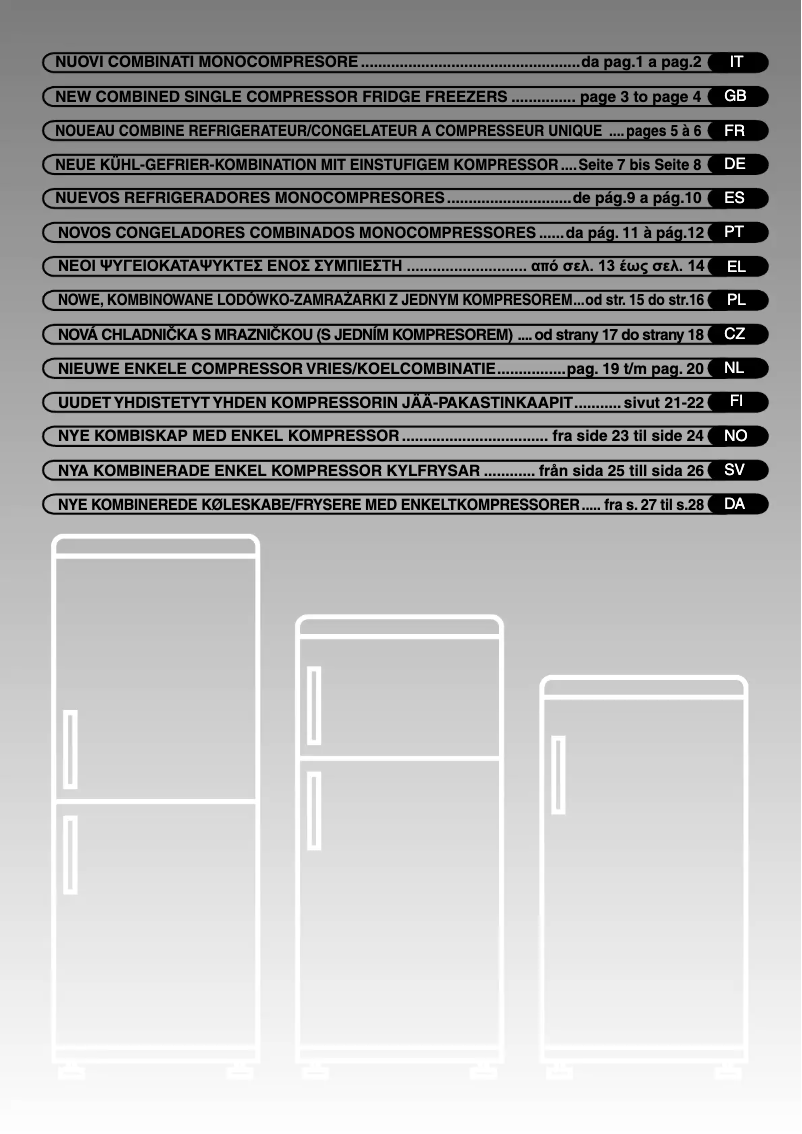 Page n°1 - Manuel utilisateur Candy CFM 3654 E