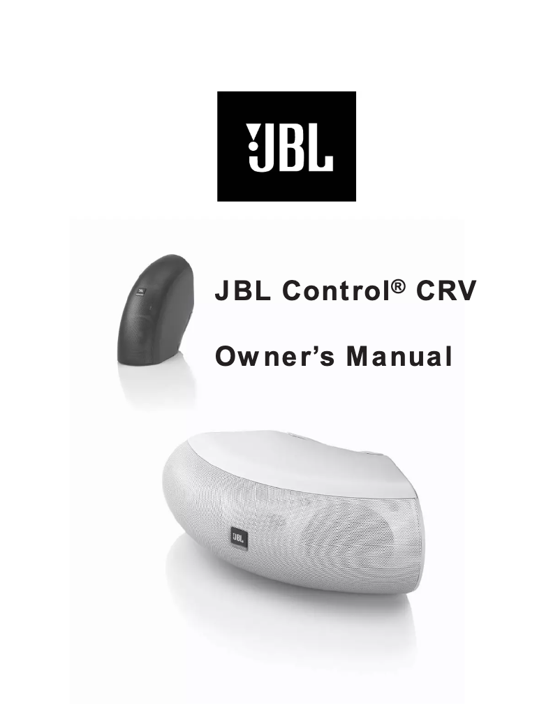 Page 1 de la notice Manuel utilisateur JBL Control CRV