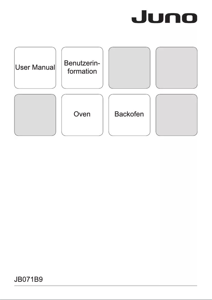 Page n°1 - Manuel utilisateur Juno JB071B9