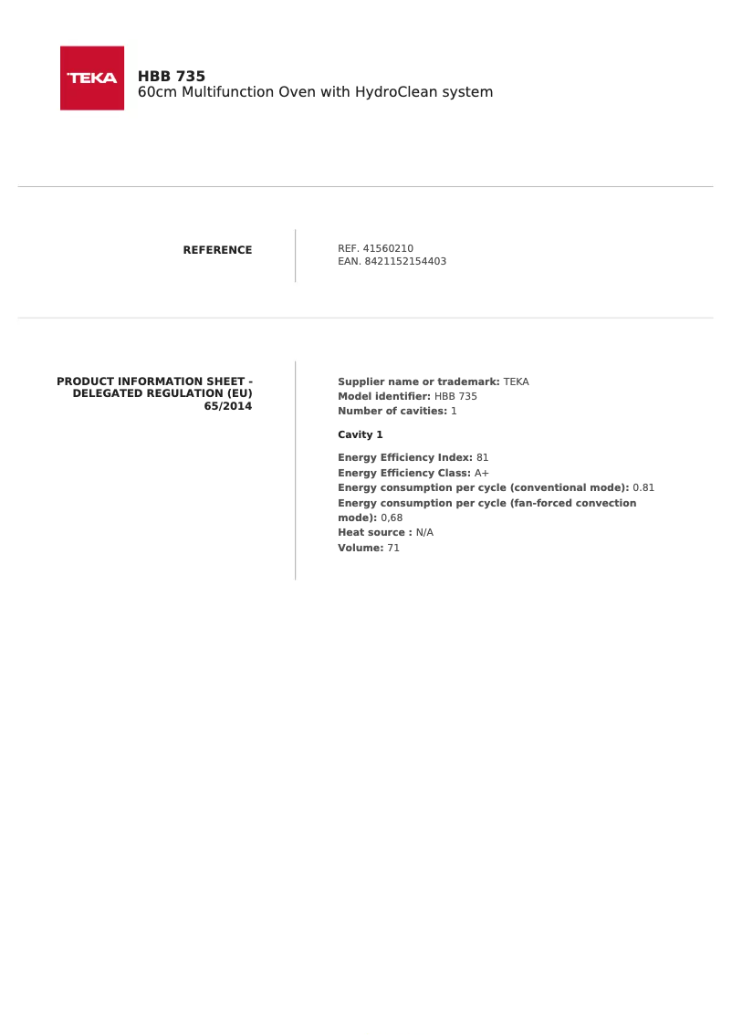 Image de la première page du manuel de l'appareil HBB 735