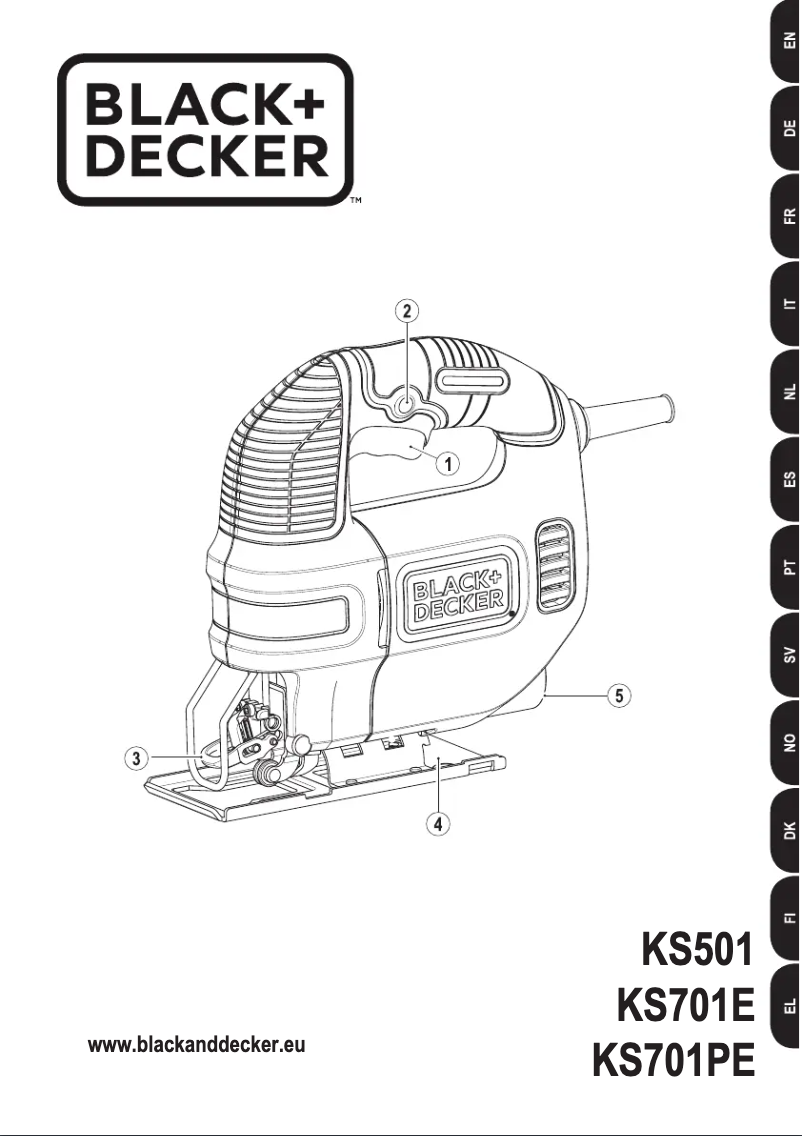 Page n°1 - Manuel utilisateur Black & Decker KS701PEK-QS