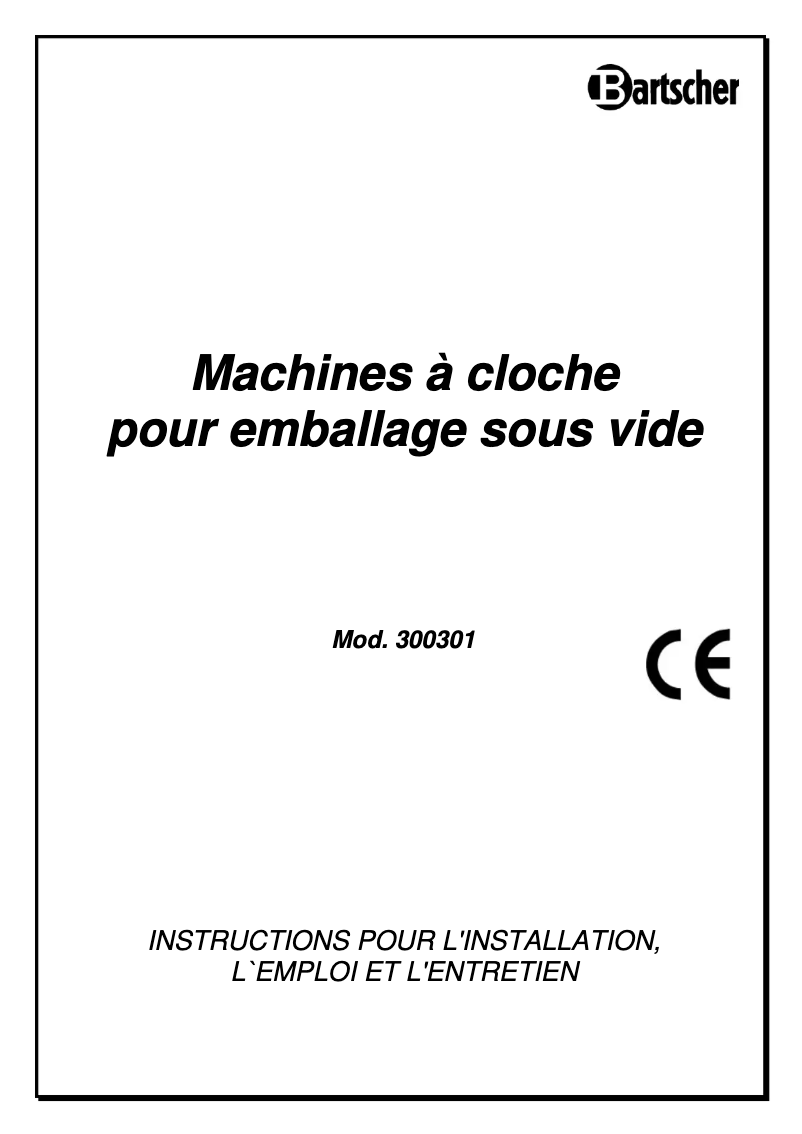 Image de la première page du manuel de l'appareil 300301