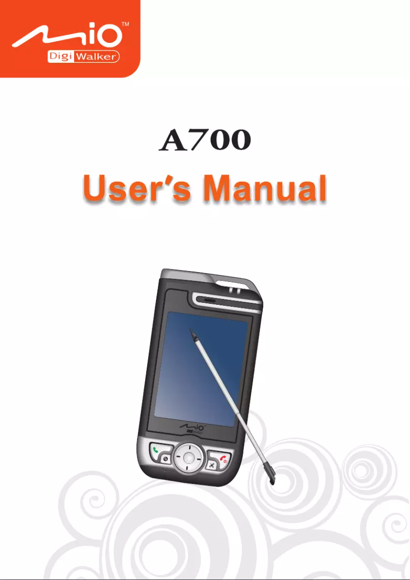 Image de la première page du manuel de l'appareil DigiWalker A700