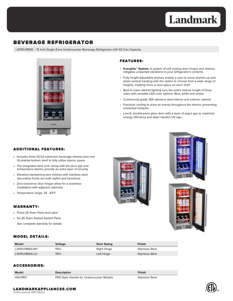 Image de la première page du manuel de l'appareil L3015UI1BPR-RH