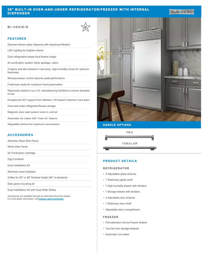 Image de la première page du manuel de l'appareil BI36UIDSPHLH