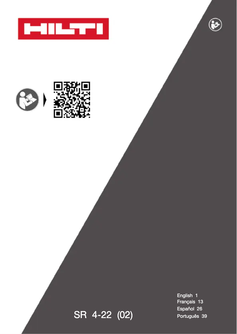 Page n°1 - Manuel utilisateur Hilti SR 4-22