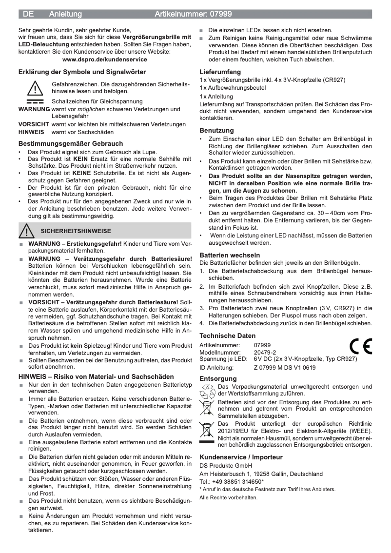 Page 1 de la notice Manuel utilisateur EasyMaxx 07999