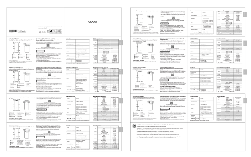 Page 1 de la notice Guide de démarrage rapide Oppo Find X2