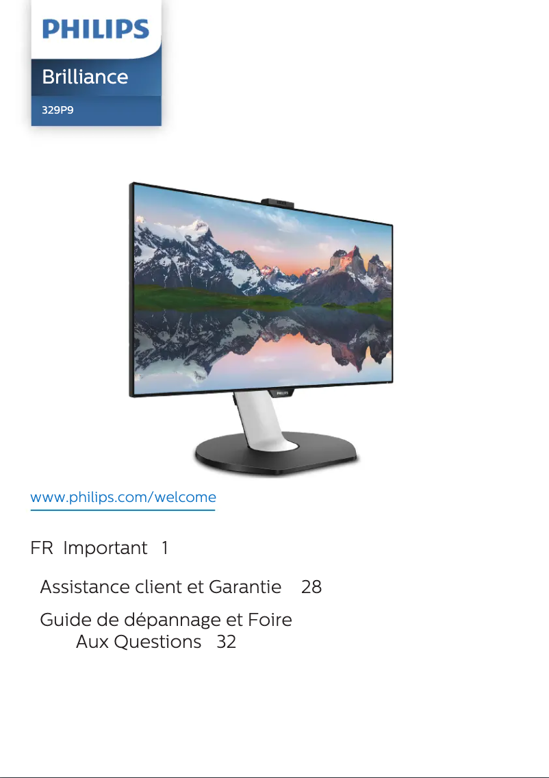 First page image of the manual for Brilliance 329P9H