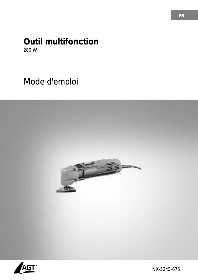 Page n°1 - Manuel utilisateur AGT NX-5245