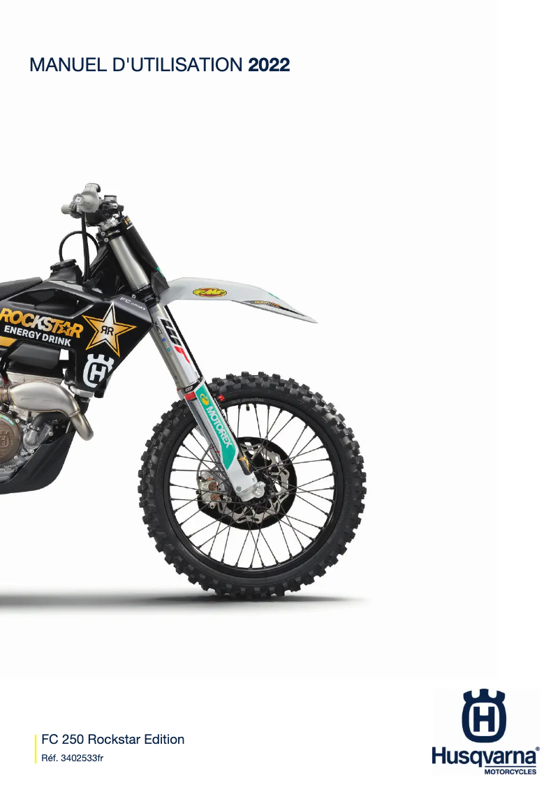 Page 1 de la notice Manuel utilisateur Husqvarna FC 250 Rockstar Edition (2022)