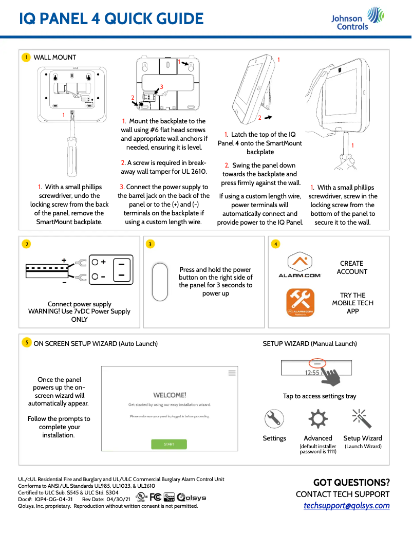 Image de la première page du manuel de l'appareil IQ Panel 4