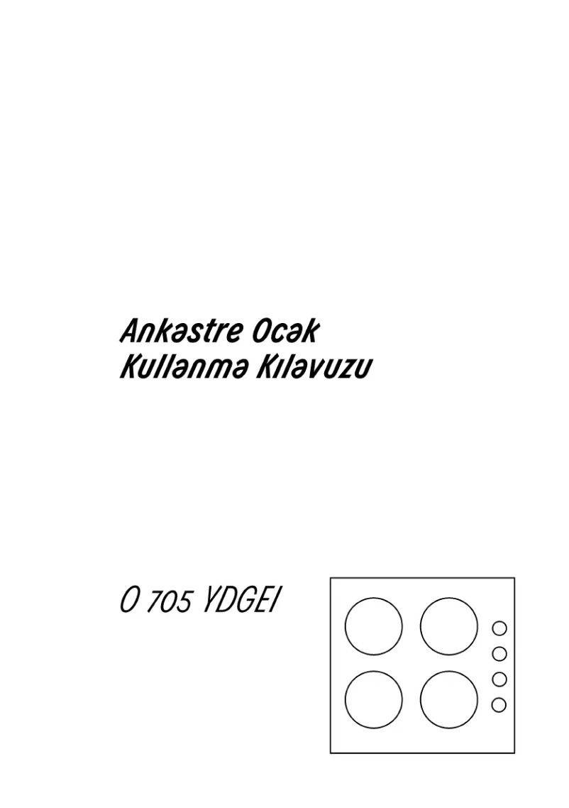 Image de la première page du manuel de l'appareil O 705 YDGEI