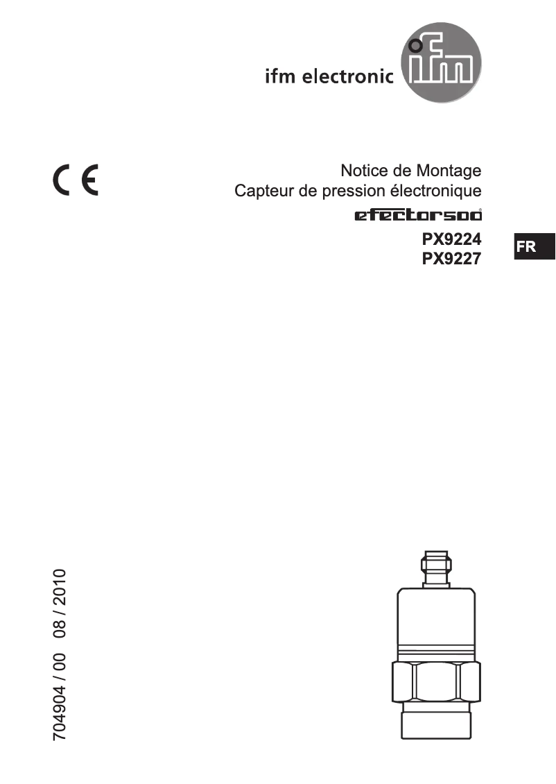 Page n°1 - Manuel utilisateur IFM PX9227