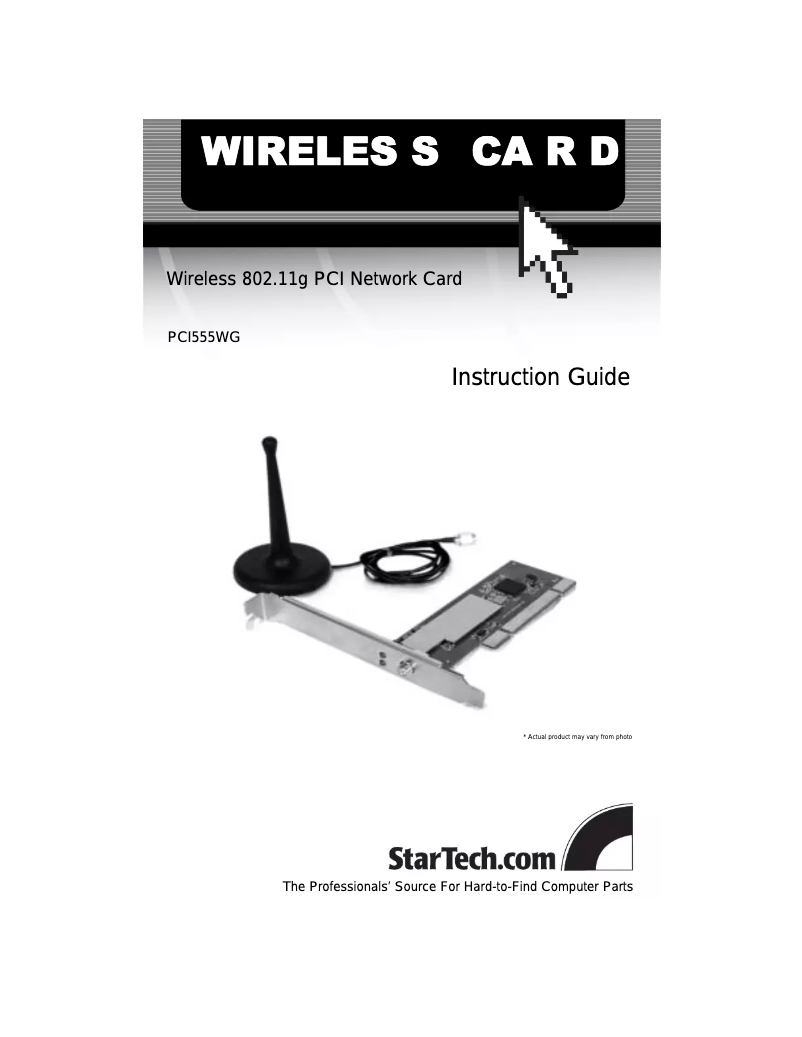 Image de la première page du manuel de l'appareil PCI555WG