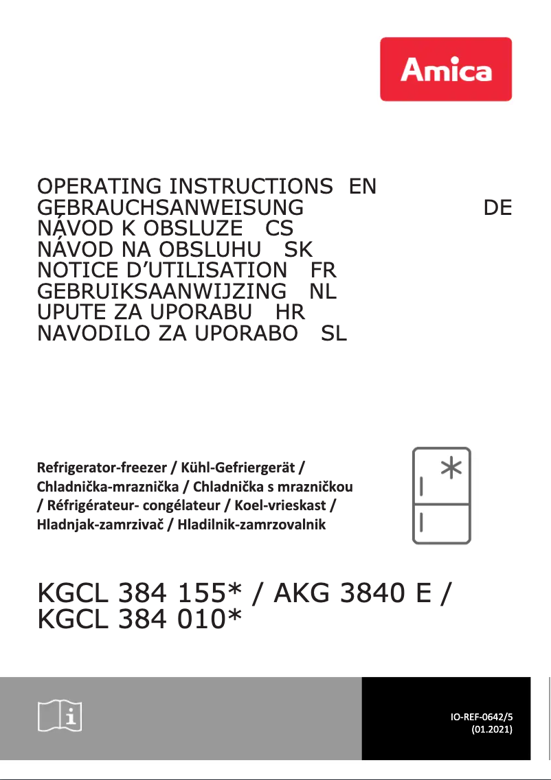 Page 1 de la notice Manuel utilisateur Amica KGCL 384 010 W